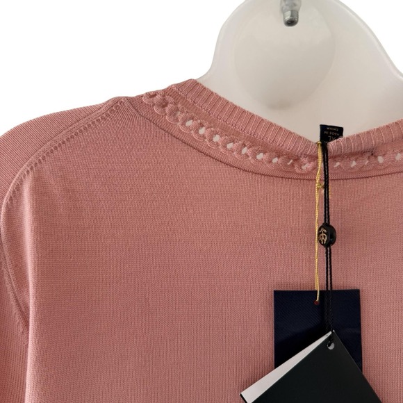 Brooks Brothers Cardigan Womens XL Pink Saxxon Wool Button Front Sweater‎ - Picture 8 of 16